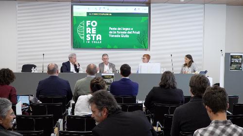 Un momento della presentazione della quarta edizione di Foresta in Valle