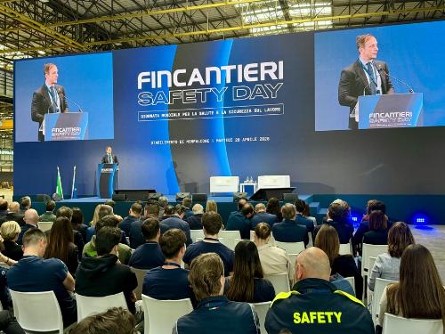 Il governatore Fedriga interviene al "Safety day" organizzato dal gruppo Fincantieri a Monfalcone 