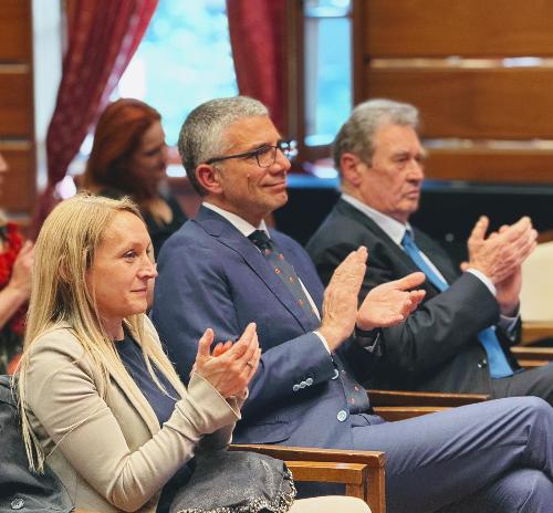 Da sinistra, l'ambasciatore Andreina Morsella, Roberti e Ierian