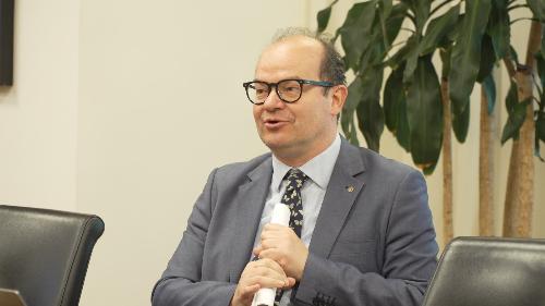 Il vicegovernatore con delega alla Cultura Mario Anzil alla presentazione a Udine